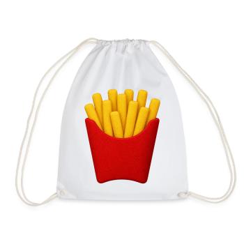 Pommes Frites Cartoon Muster - Turnbeutel - Weiß - Vorne