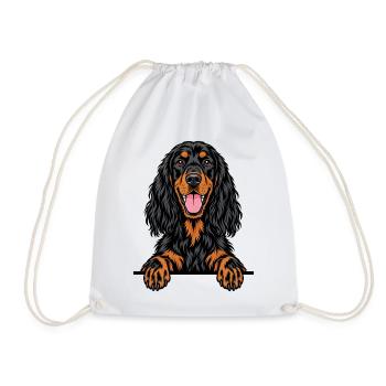 Gordon Setter - Turnbeutel - Weiß - Vorne