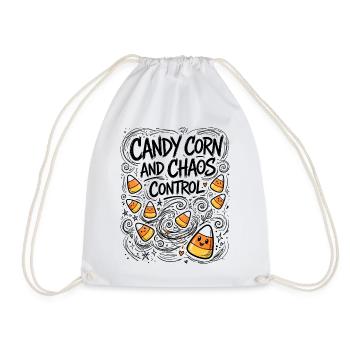 Candy Corn and Chaos Control – Halloween - Turnbeutel - Weiß - Vorne