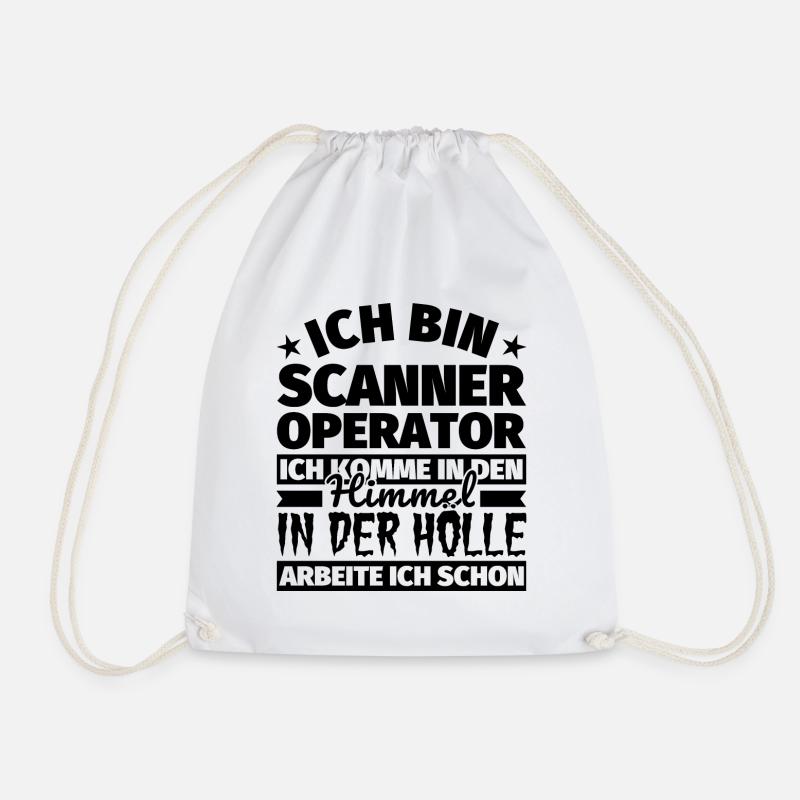 Scanner Operator Geschenk lustig Himmel Hölle - Turnbeutel - Weiß