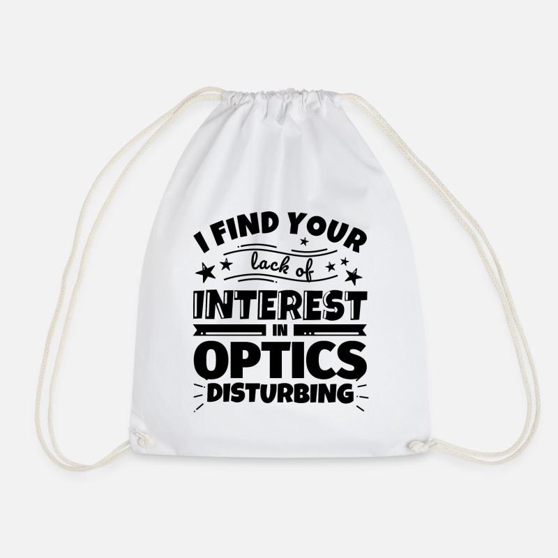 Optik lustiges Geschenk - Turnbeutel - Weiß