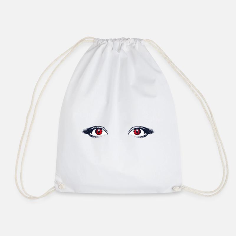 Eyes Augen - Drawstring Bag - white