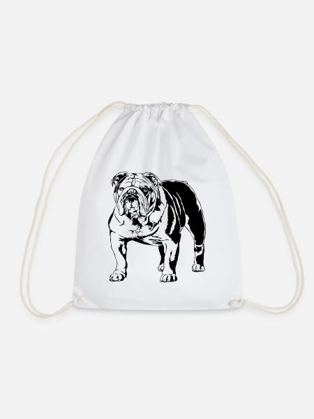 ENGLISCHE BULLDOGGE English Bulldog Hunde Wilsigns - Turnbeutel - Weiß