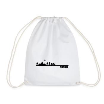 Van life paysage - Sac de sport léger - blanc - Devant