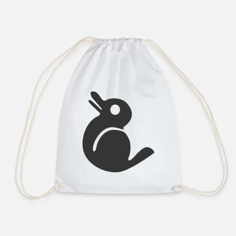 Hase oder Ente - Turnbeutel - Weiß
