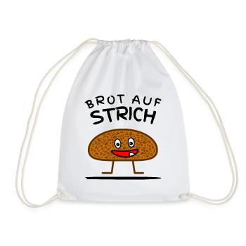 BROT AUF STRICH - Turnbeutel - Weiß - Vorne