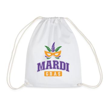 Mardi Gras - Drawstring Bag - white - Front