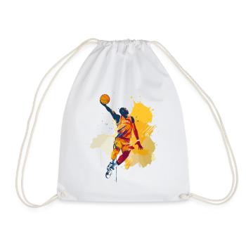 Basketball Basketball Player Dunking Splash Colorful - Drawstring Bag - white - Front