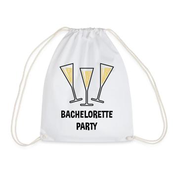 Bachelorette Party (Sparkling Wine Funnel Shut 2C) - Drawstring Bag - white - Front