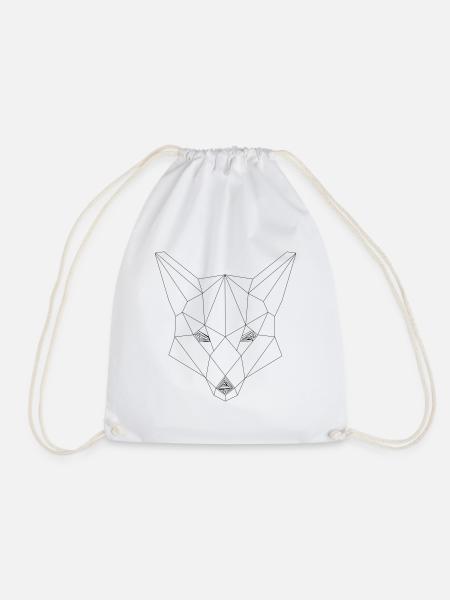 Fuchs Origami - Turnbeutel - Weiß