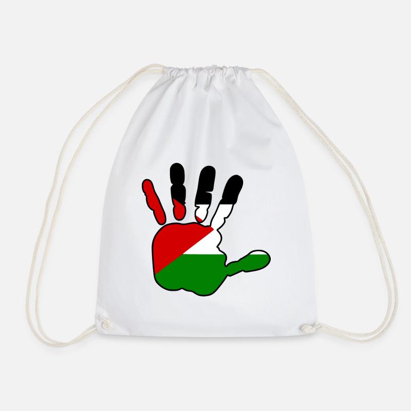Free palestine hand - Turnbeutel - Weiß