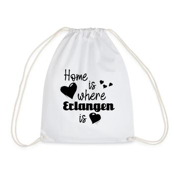 Zuhause in Erlangen - Home is where Erlangen is - Turnbeutel - Weiß - Vorne