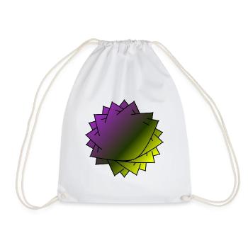 Gradient Leaf Spiral - Drawstring Bag - white - Front