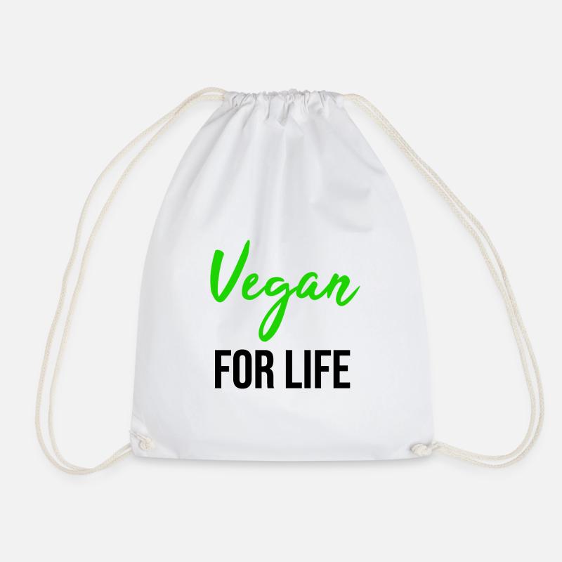 Vegan TShirt Vegan Vegan Environmental Gift - Drawstring Bag - white