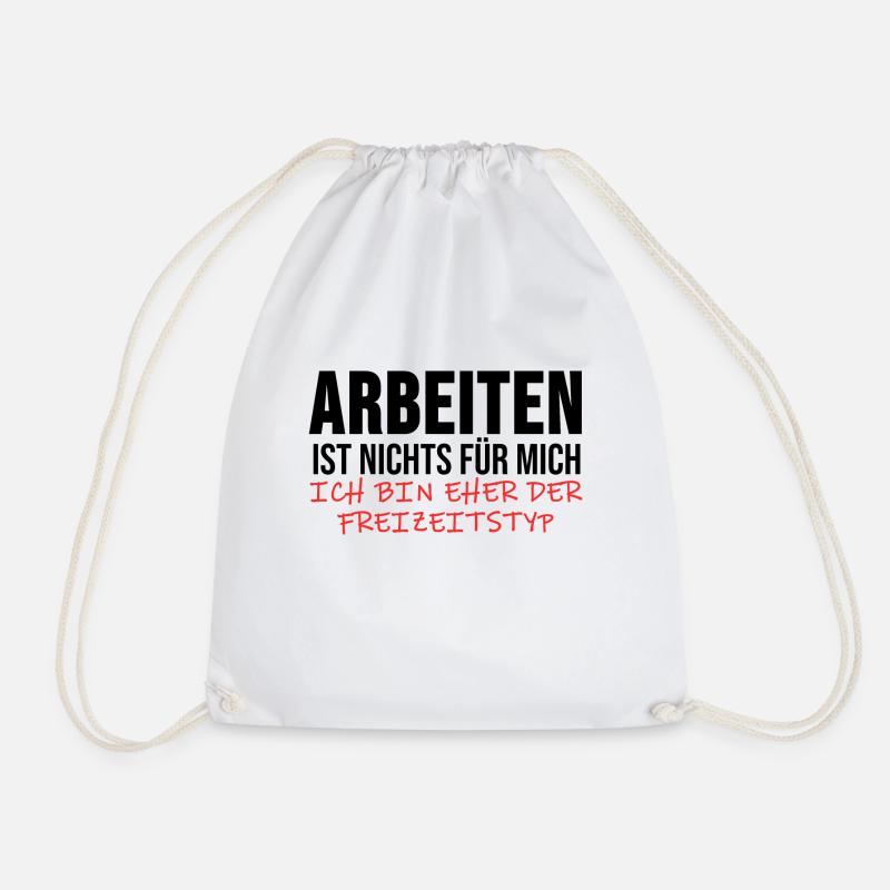 Arbeitslos Shirt Hartz 4 Arbeitslosigkeit Geschenk - Turnbeutel - Weiß