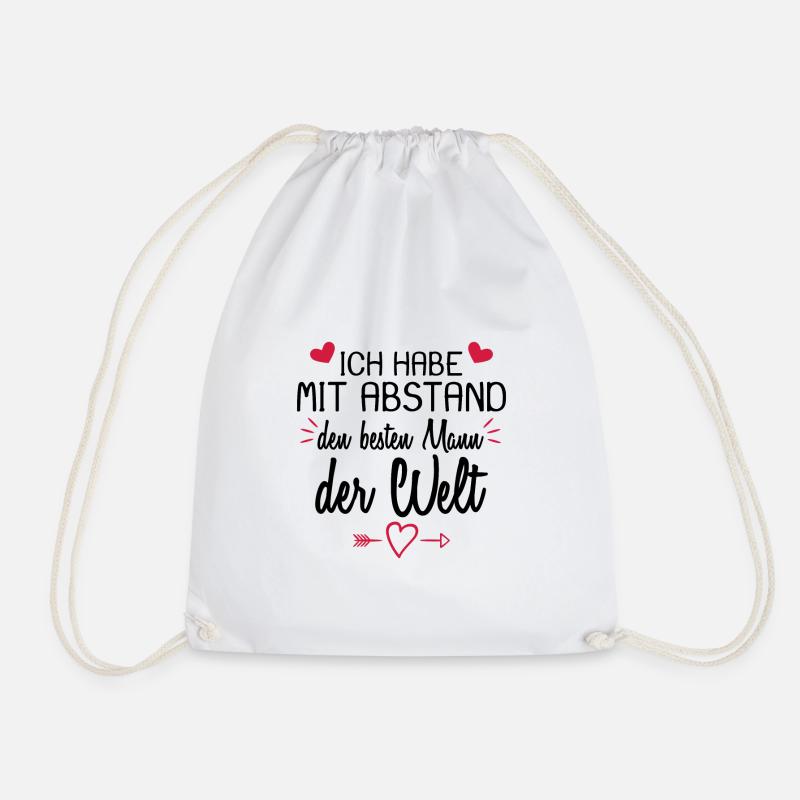 Ich habe mit Abstand den besten Mann der Welt - Turnbeutel - Weiß