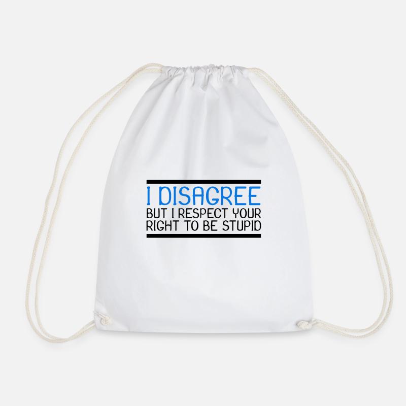 Funny saying New - Drawstring Bag - white
