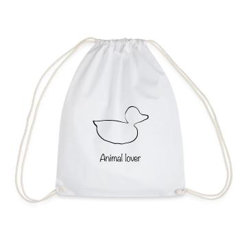 Animal Dear Duck Symbol Animals - Drawstring Bag - white - Front