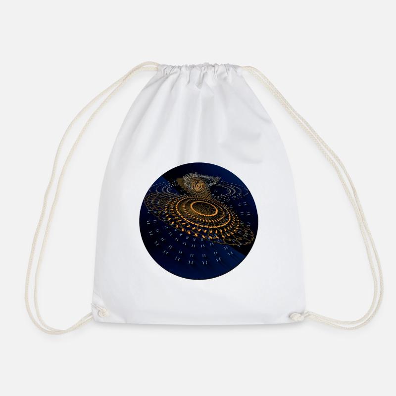Some circle - Drawstring Bag - white