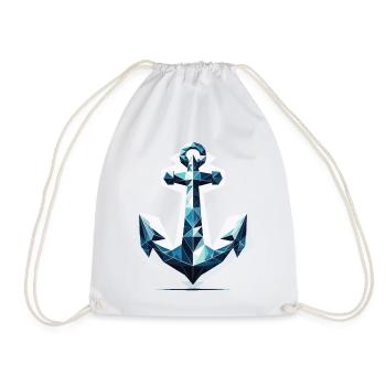 Polygon Anchor - Drawstring Bag - white - Front