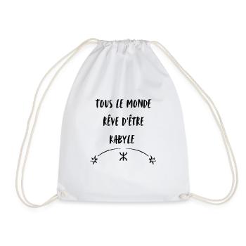 Everyone dreams of being Kabyle - Drawstring Bag - white - Front