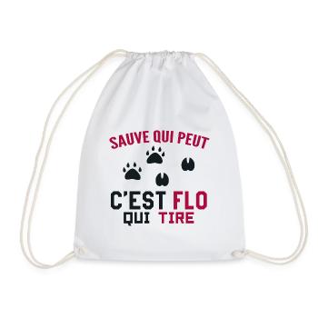 C'est Flo Qui Tire Humour Chaseur Florian Florent - Sac de sport léger - blanc - Devant