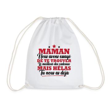 Maman nous avons essayé de te trouver cadeau - Sac de sport léger - blanc - Devant