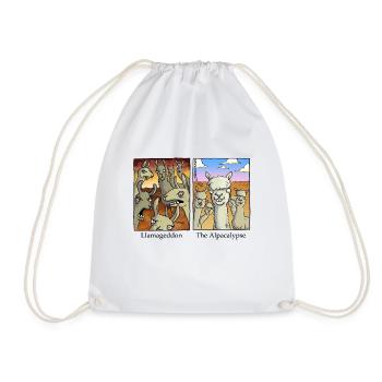 Llamageddon & The Alpacalypse - Drawstring Bag - white - Front
