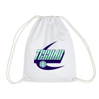 Techno - Drawstring Bag - white - Front