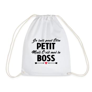 C'est Moi Le Boss Cadeau Bébé Garçon Humour - Sac de sport léger - blanc - Devant