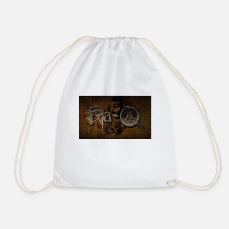 Ra Q - Drawstring Bag - white