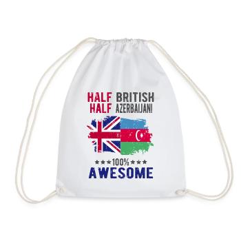 Moitié britannique moitié azerbaïdjanais - Sac de sport léger - blanc - Devant