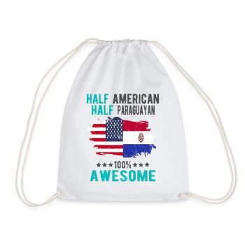 Moitié américain moitié paraguayen - Sac de sport léger - blanc - Devant