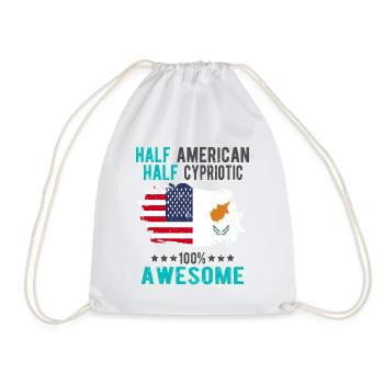 Mi-Américain, mi-Chypriote - Sac de sport léger - blanc - Devant