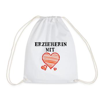Erzieherin mit Herz - Turnbeutel - Weiß - Vorne
