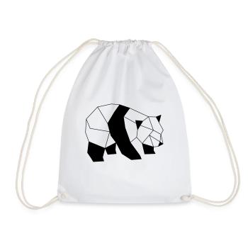 Panda geometric - Drawstring Bag - white - Front