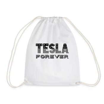 Tesla pour toujours Noir - Sac de sport léger - blanc - Devant