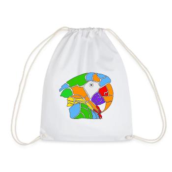 Perroquet arc-en-ciel - Sac de sport léger - blanc - Devant
