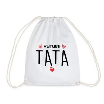 Future Tata Cadeau Pour Une Future Tante - Sac de sport léger - blanc - Devant