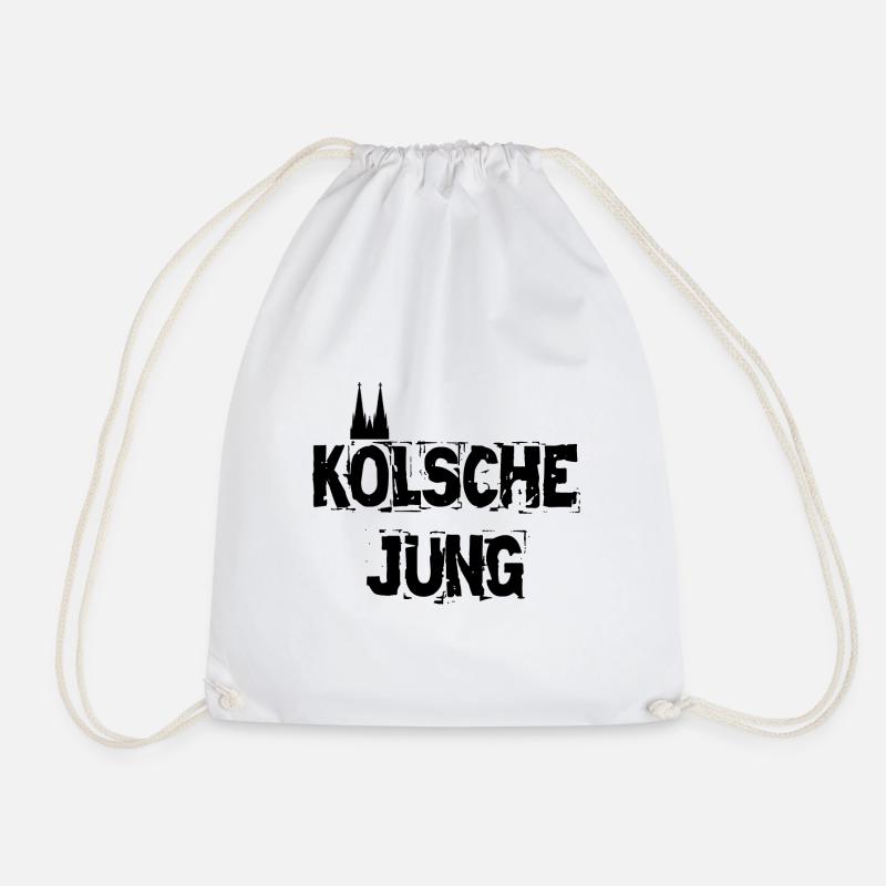 Kölsche Jung Kölner Dom Rheinland Kölle - Turnbeutel - Weiß