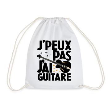Je Peux Pas J'ai Guitare Drôle Guitare - Sac de sport léger - blanc - Devant