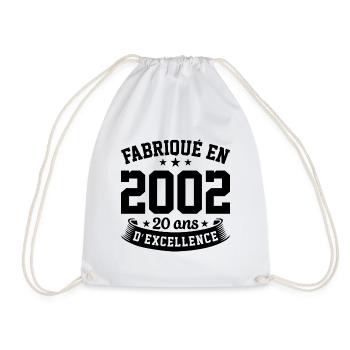 Fabriqué en 2002 20 Ans D'excellence - Sac de sport léger - blanc - Devant