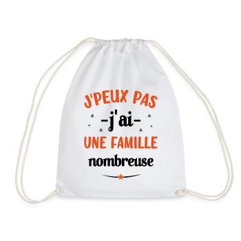 J'peux pas j'ai une famille nombreuse - Sac de sport léger - blanc - Devant