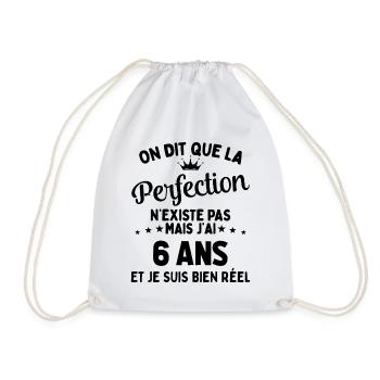 J'ai 6 Ans et je suis bien réel - perfection - Sac de sport léger - blanc - Devant