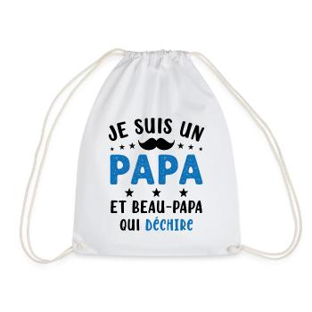 je suis un Papa et un Beau-Papa qui déchire - Sac de sport léger - blanc - Devant