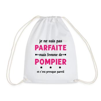 pas parfaite mais femme de pompier - Sac de sport léger - blanc - Devant