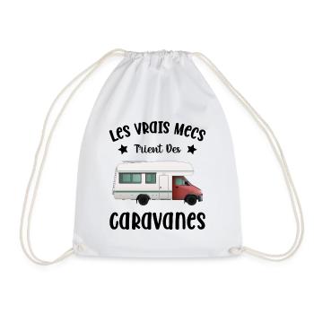 Les Vrais Mecs Trient Des Caravanes - Sac de sport léger - blanc - Devant