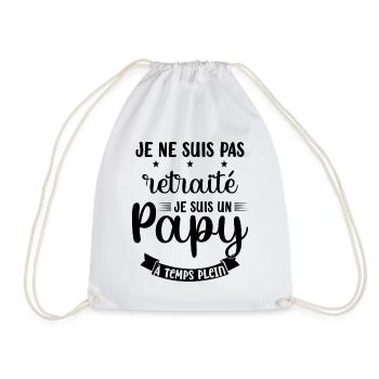 Je ne suis pas Retraité je suis un Papy - Sac de sport léger - blanc - Devant