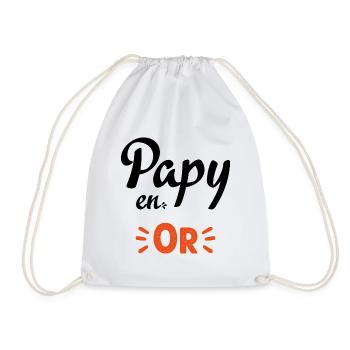 Papy en or humour papy cadeau - Sac de sport léger - blanc - Devant