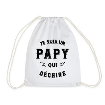 Je suis un papy qui déchire - Sac de sport léger - blanc - Devant
